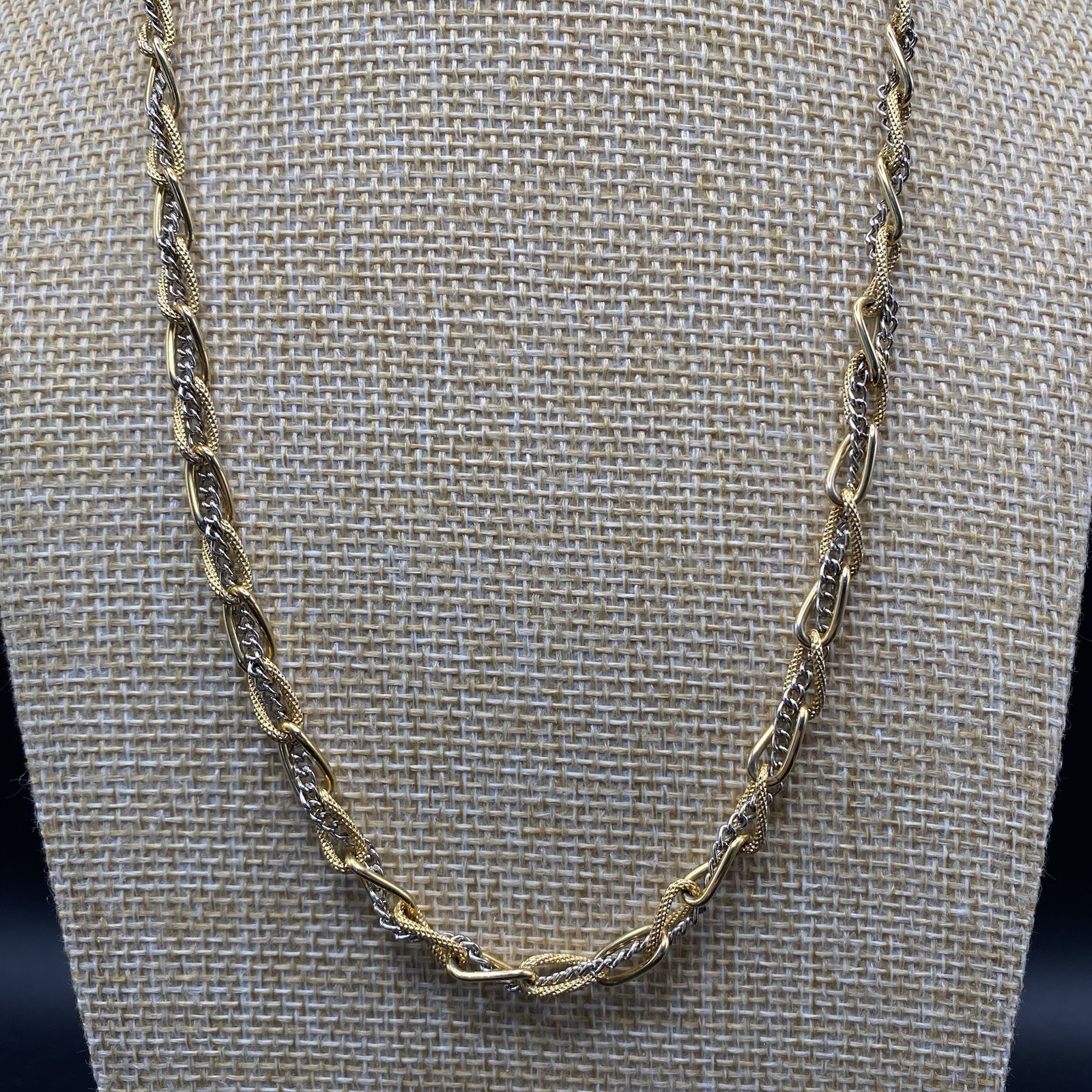 Vintage Givenchy Gold Chain Necklace 31” Multi Strand Statement Opera Logo Clasp