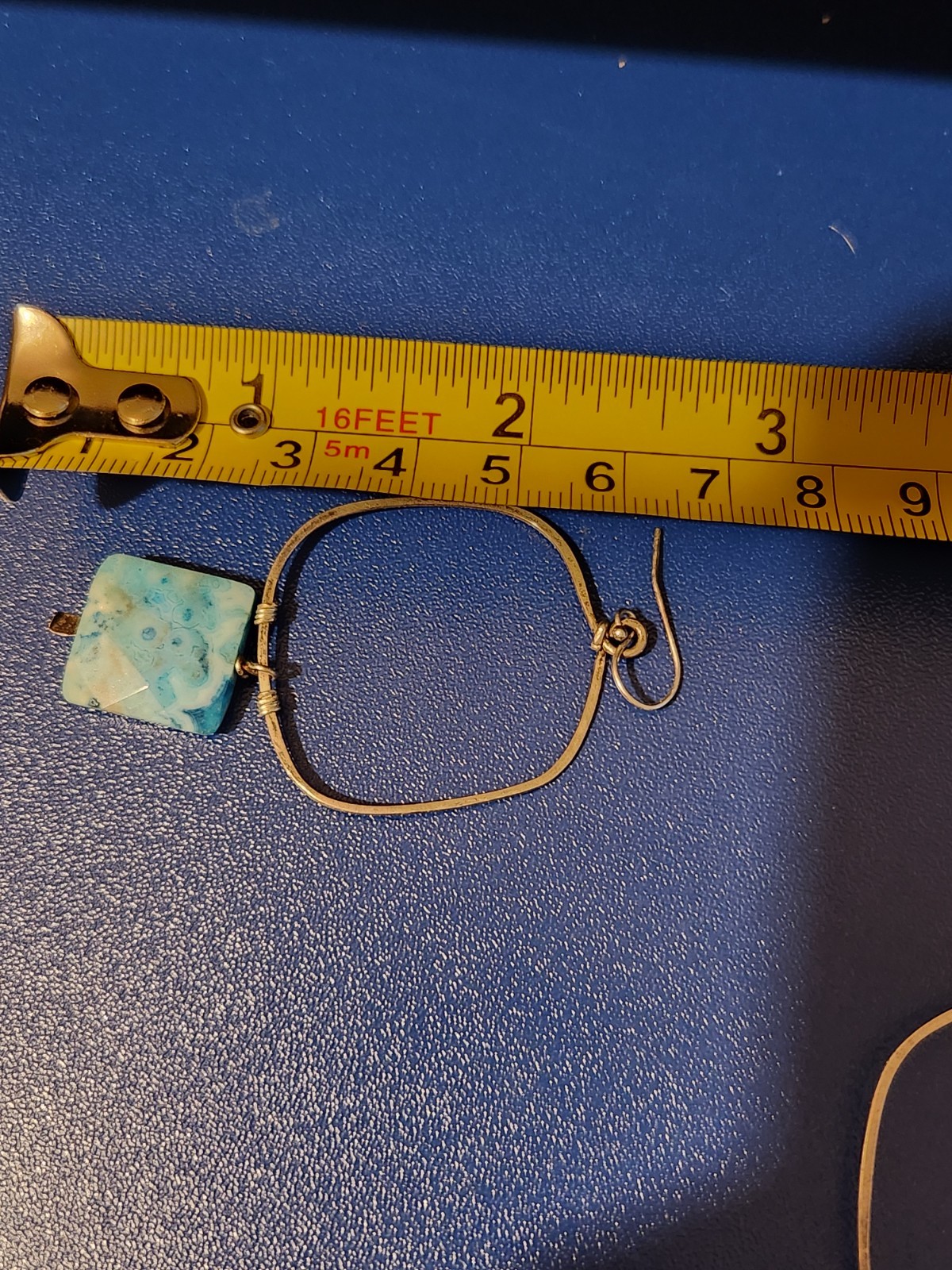 Sterling Silver Blue Stone Dangle Earrings