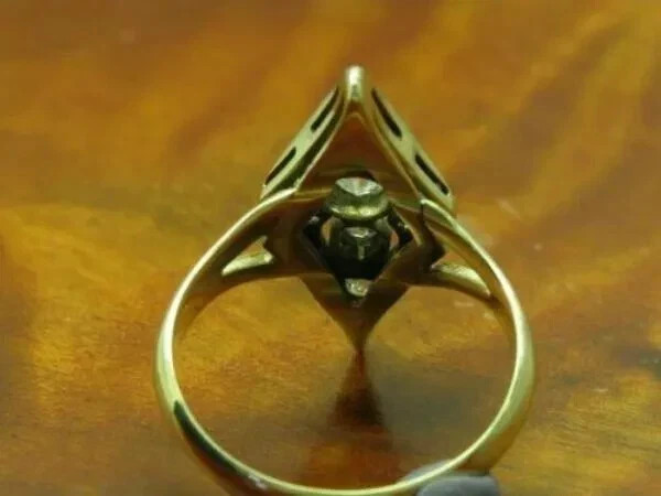 Vintage Art Deco Style Lab Created Sapphire Diamond Engagement 925 Silver Ring
