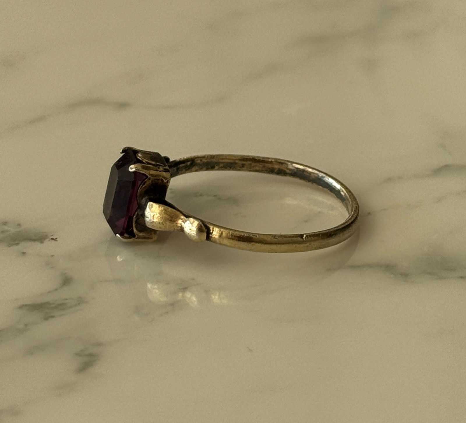 USSR 875 Silver Ring – Vintage Soviet Women’s Jewelry Size 9 / 19