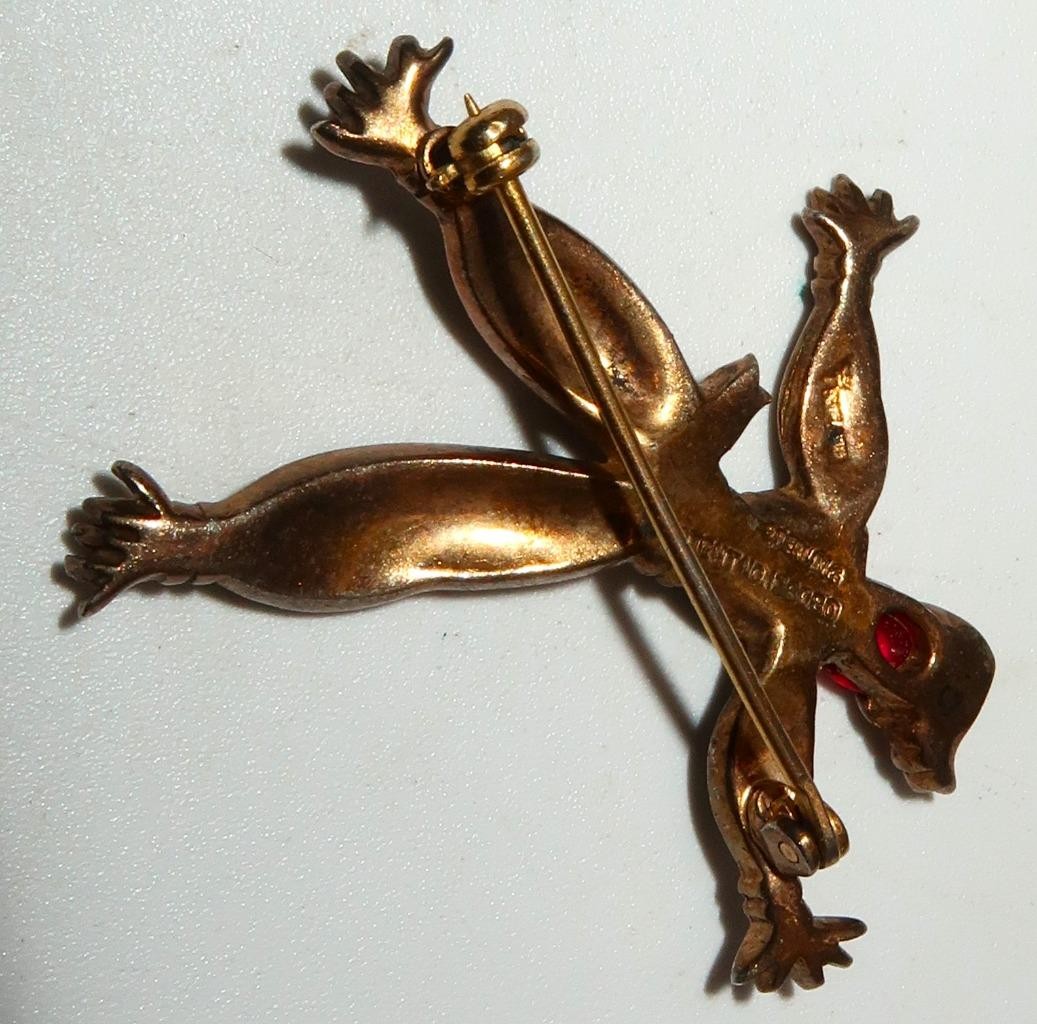 Alfred Philippe Trifari Sterling Rintintin Rag Doll Brooch, 1 1/4″ X 1 5/8″