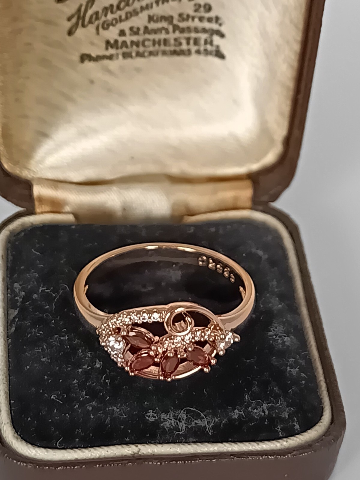Vintage 1990 14 Ct Rolled Gold Tourmaline Ring Size UK P US 7.5-HALLMARKED 585