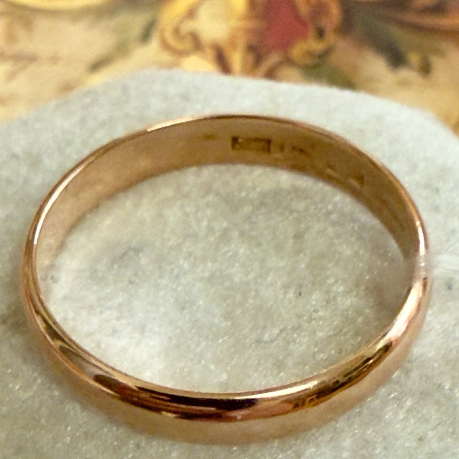 Size 10.5 -14K 583 Rose Gold Ring -Vintage East European Soviet USSR Era #1856