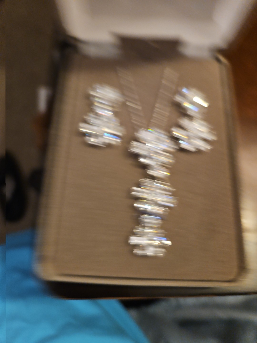 Nolan Miller Ideal Rhinestone Pendant Necklace and Pierced Earrings Set