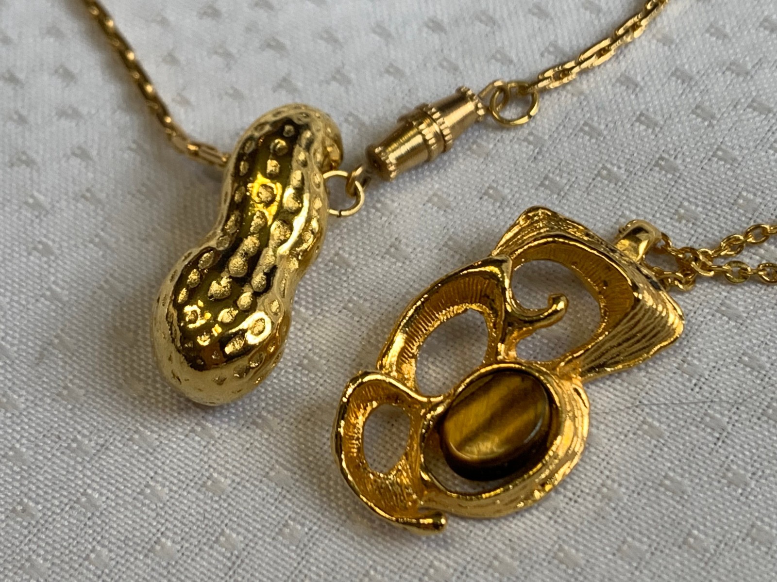Vtg Costume Jewelry Lot Enamel Tiger’s Eye Faux Amber / Onyx / Gemstones