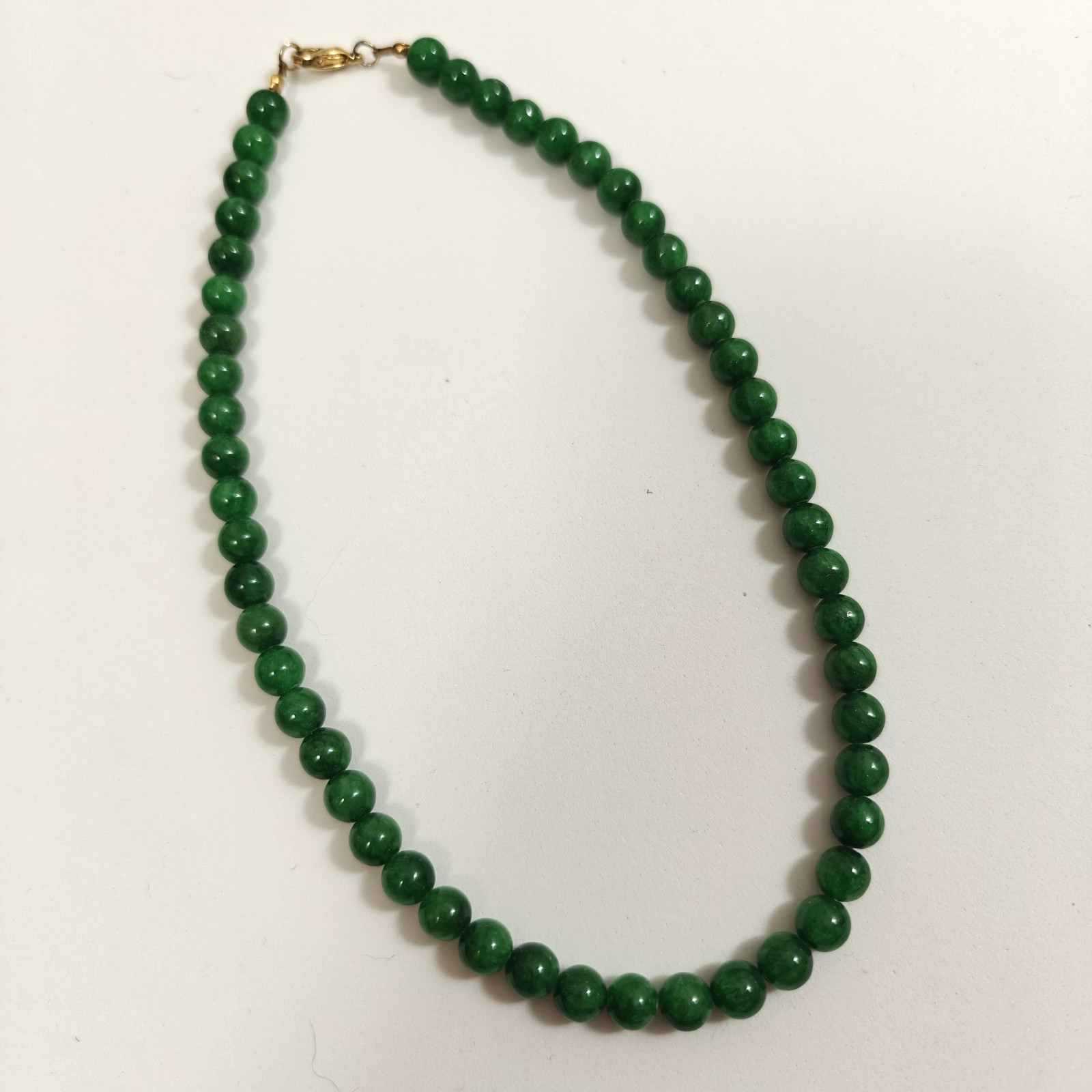 Vintage Lot of Two Beaded Necklaces Green Orange Coral Stones 17″ – 18″ Long
