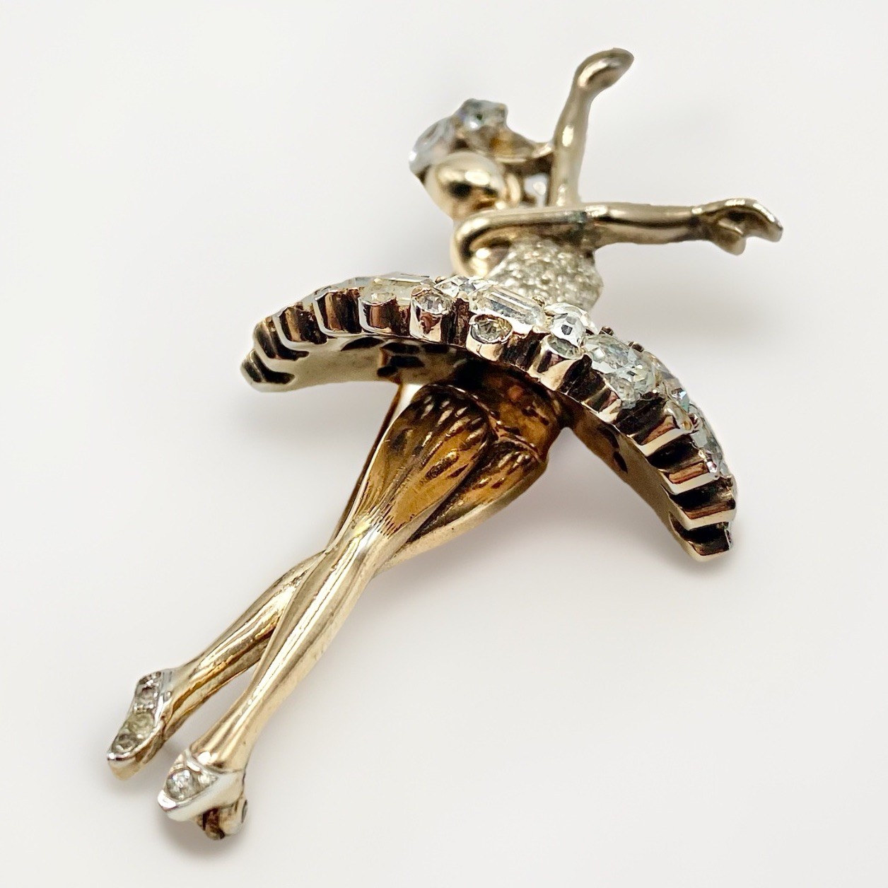 Vintage Crown Trifari Alfred Philippe Symphony Ballerina Rhinestone Brooch
