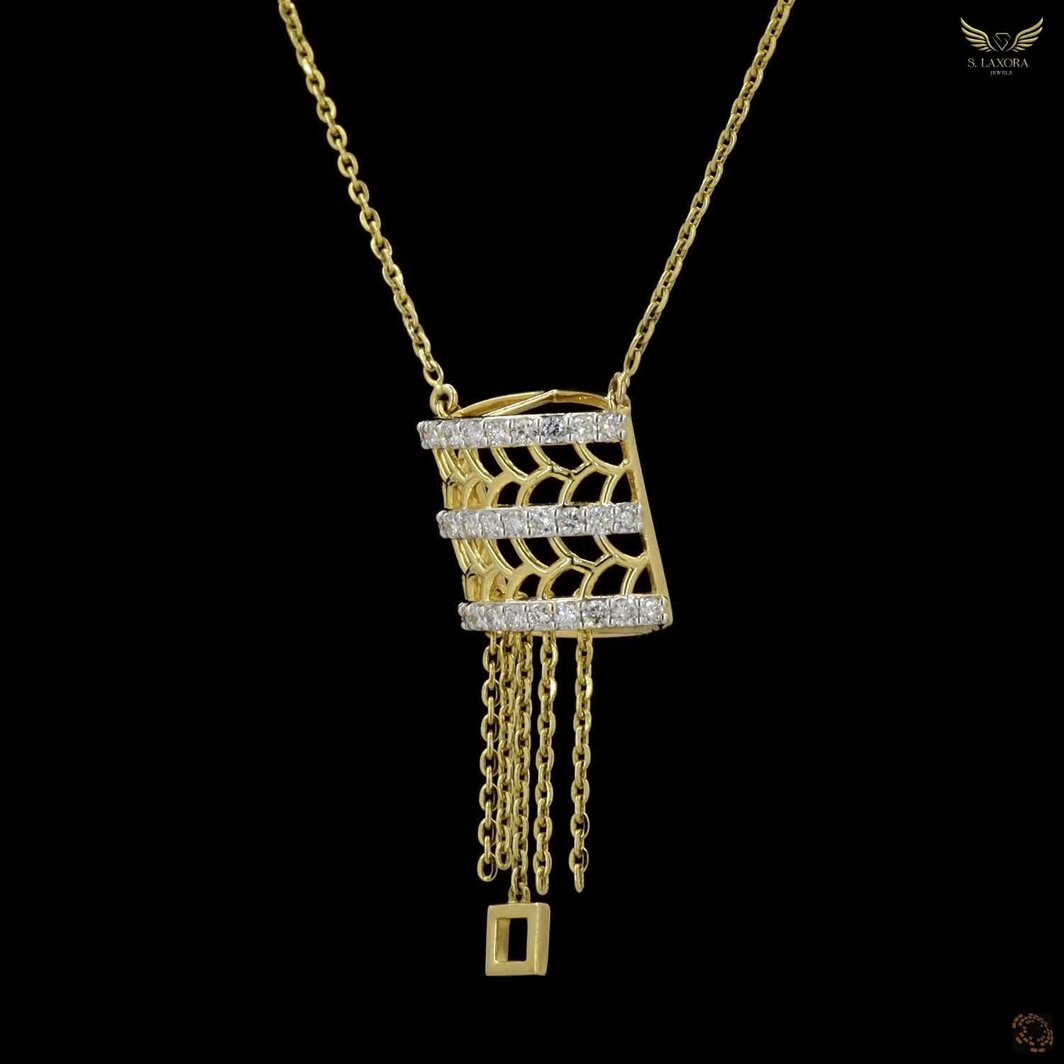 Lab Created Diamond 0.53ct Pendant Necklace Yellow Gold Plated Gift