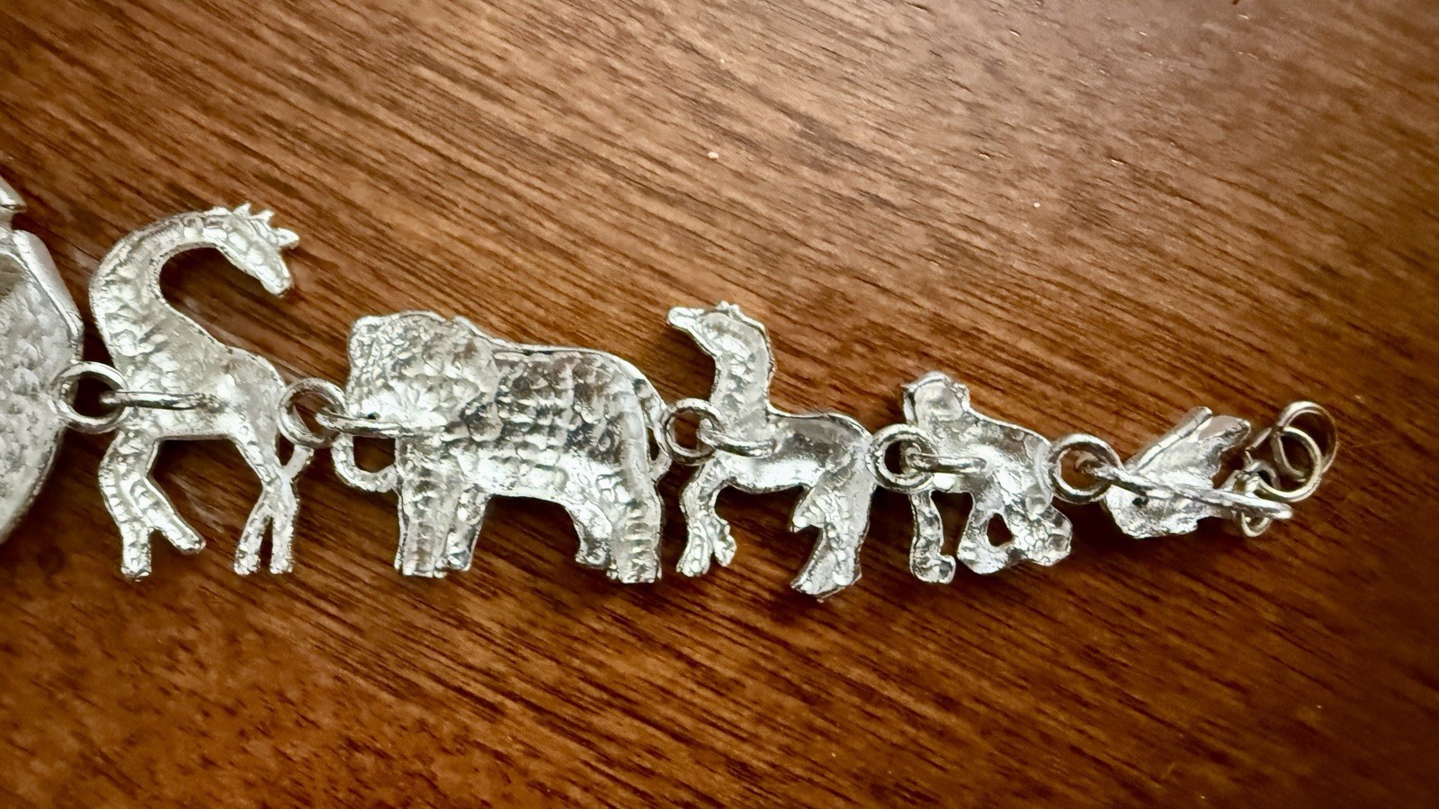 Sterling Silver 925 Noah’s Ark Bracelet 7 Inch 22g Heavy Animal Charm