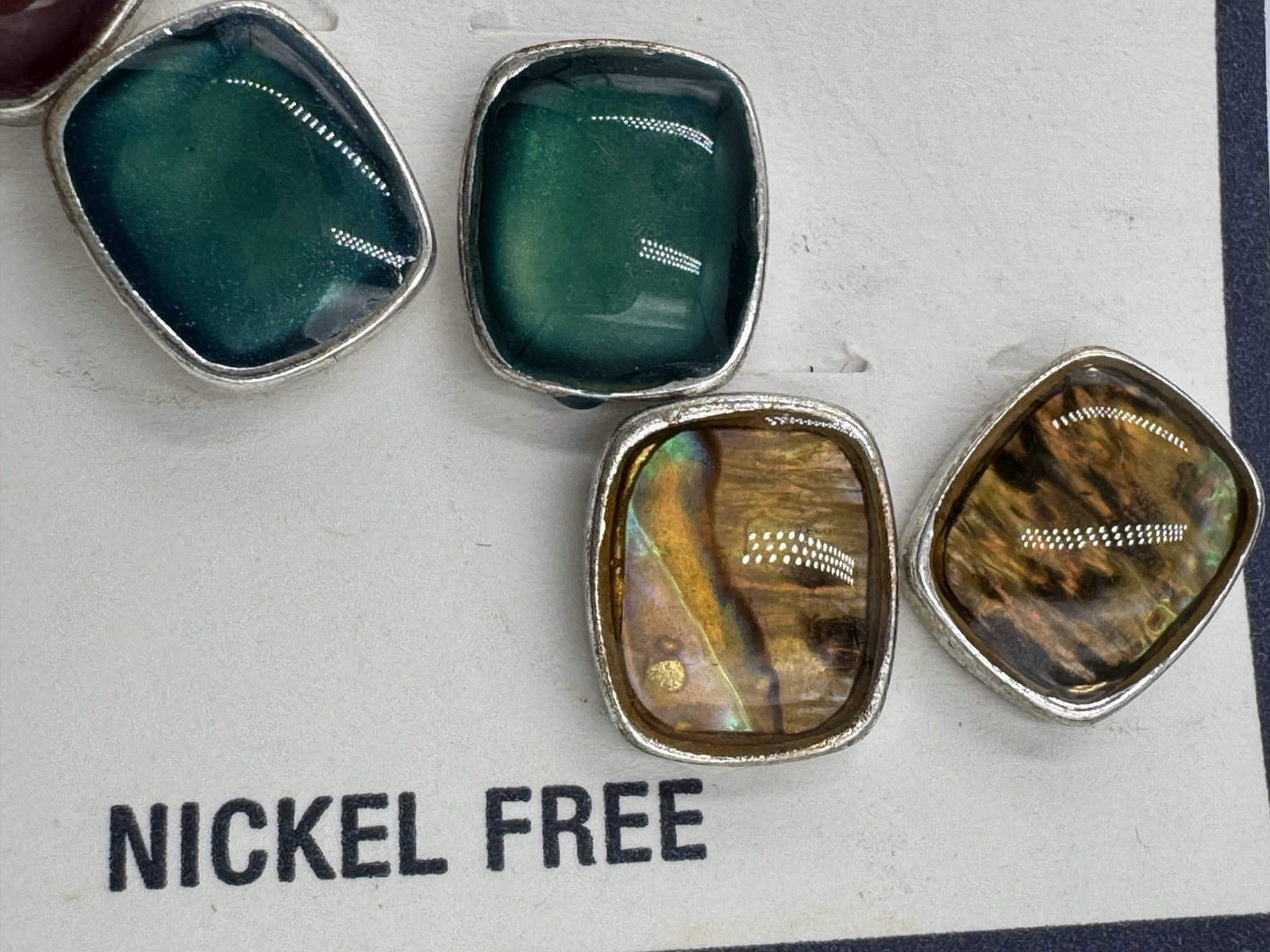 Croft & Barrow 3-Pair Stud Earrings Set Multicolor Nickel Free Giftable NWT