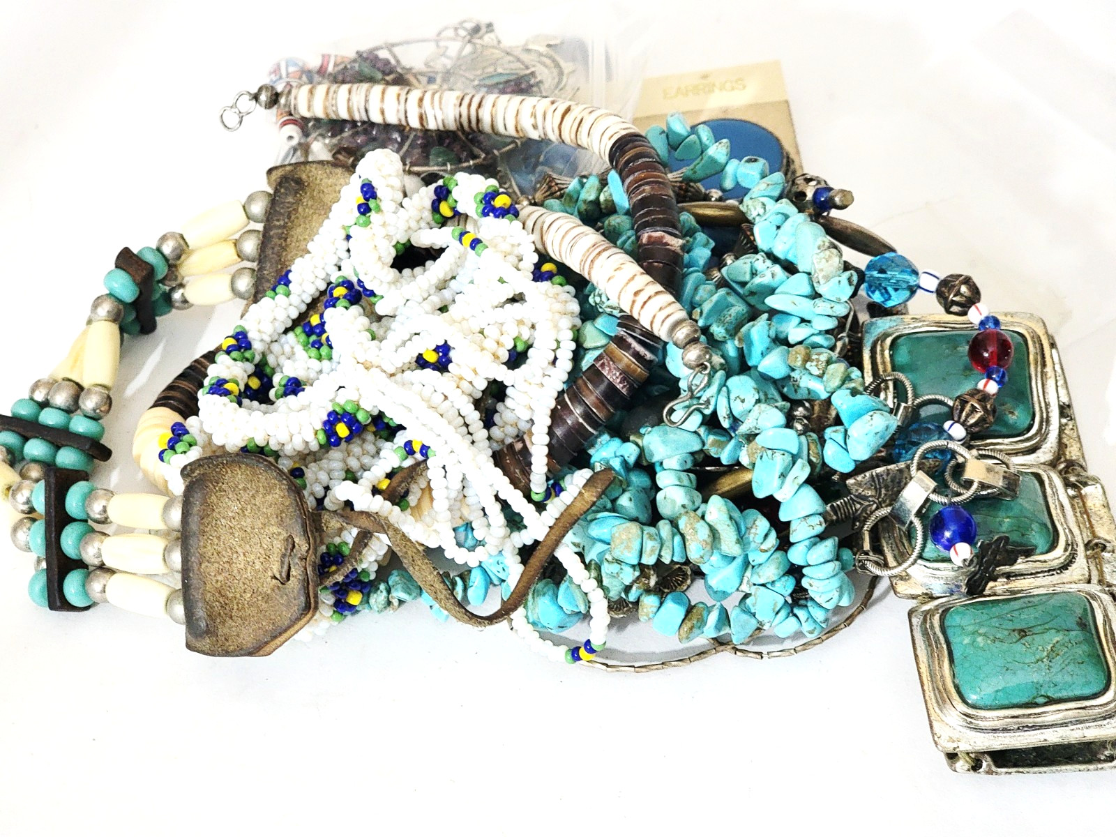Modern Southwest Mixed Jewelry Lot Mixed BOHO Multicolor Recycle Parts Wear #3