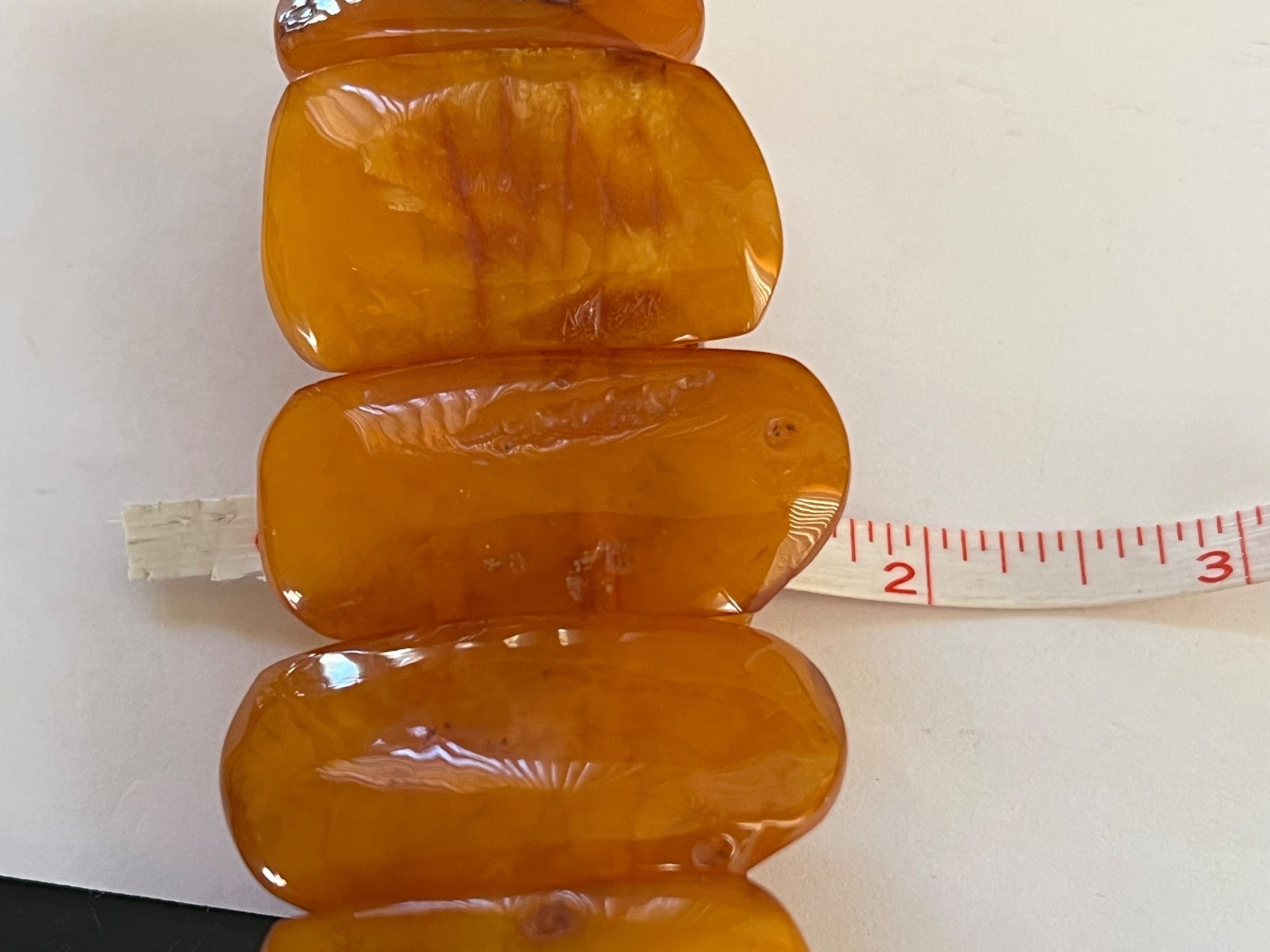Vintage Baltic Butterscotch AMBER Stretch Elastic BRACELET – 44 Grams