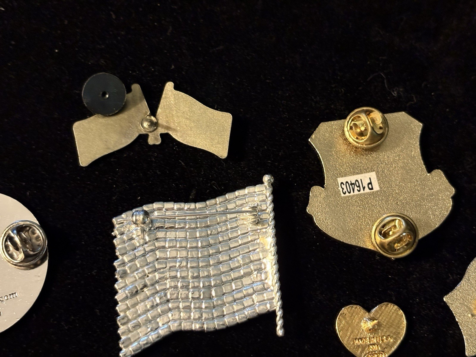Vintage Patriotic & Military Themed Jewelry Pins Brooches Earring 9pc Estate Lot