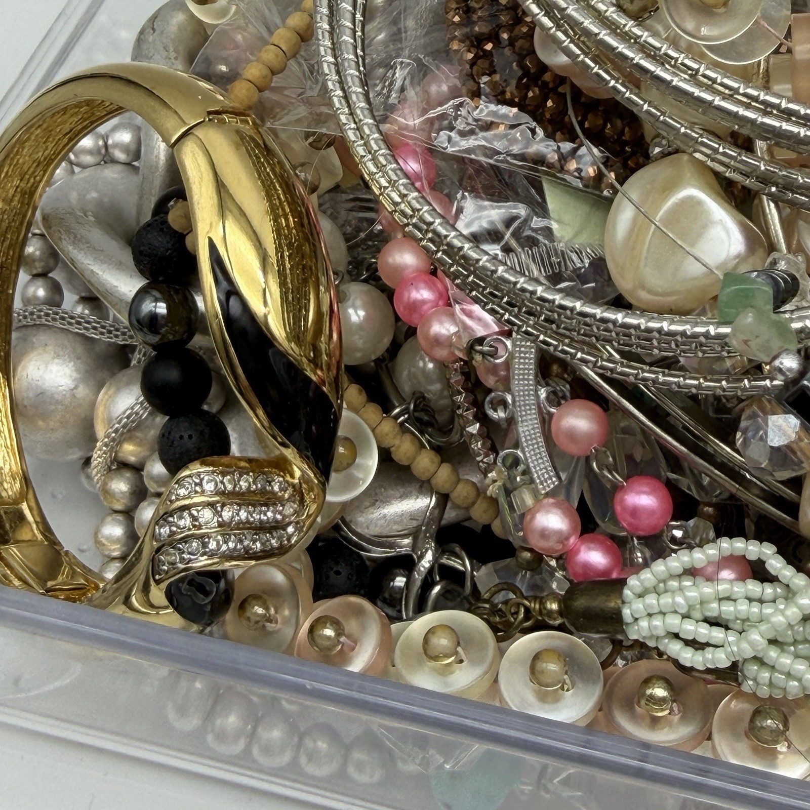 Vtg Modern Junk Drawer Costume Jewelry Lot Estate Wearable Repair 2 Lbs 7.2 Oz