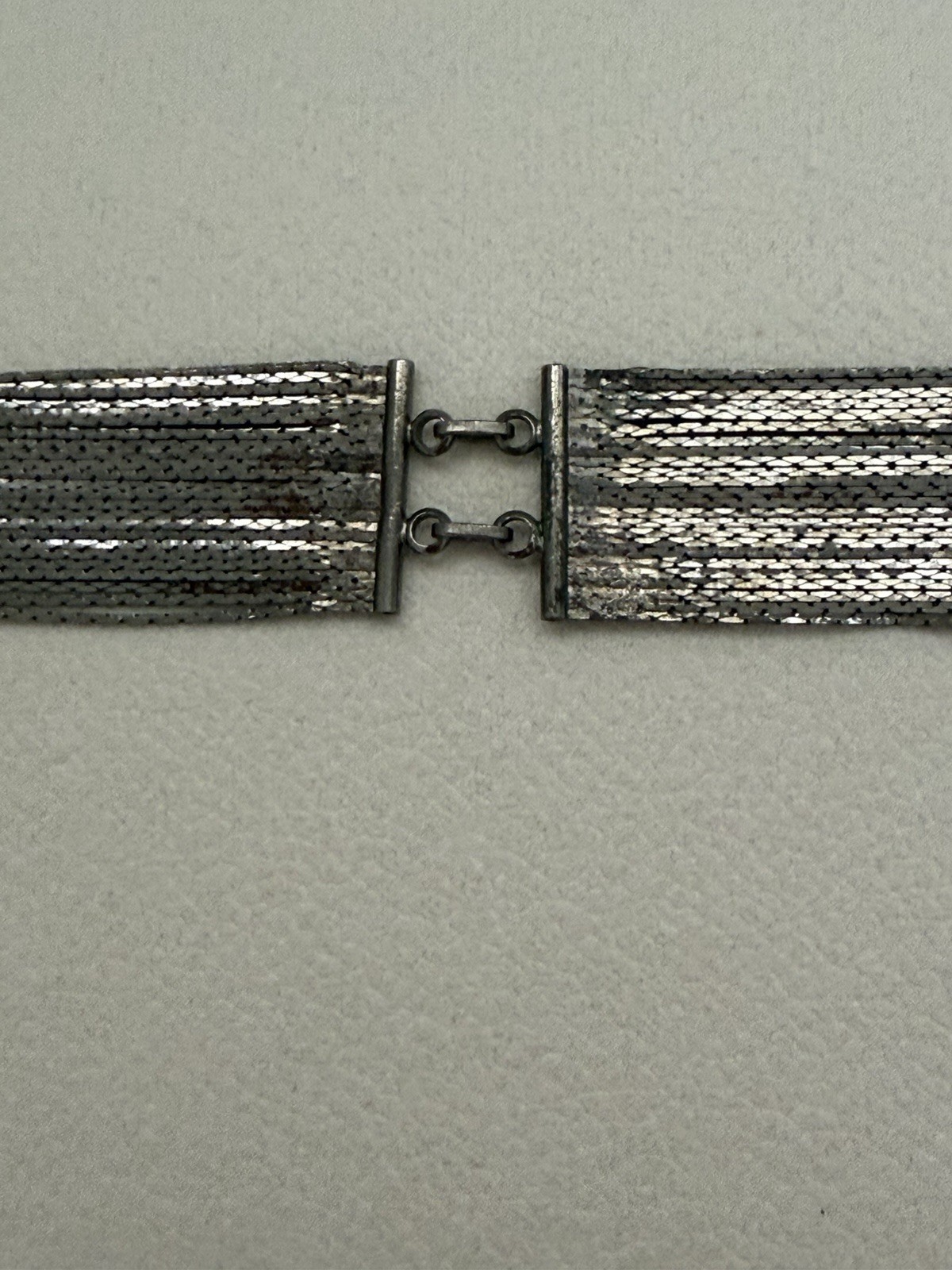 Vintage Silver Tone Multi-Strand Mesh Belt / Necklace