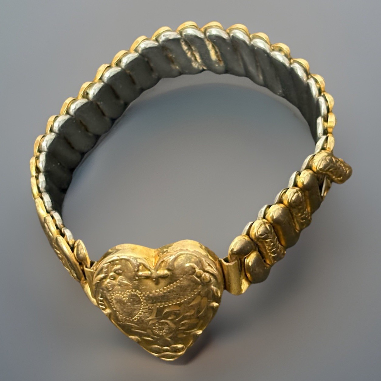 Vintage American Queen Sweetheart Bracelet Etched Gold Filled NEED REPAIR