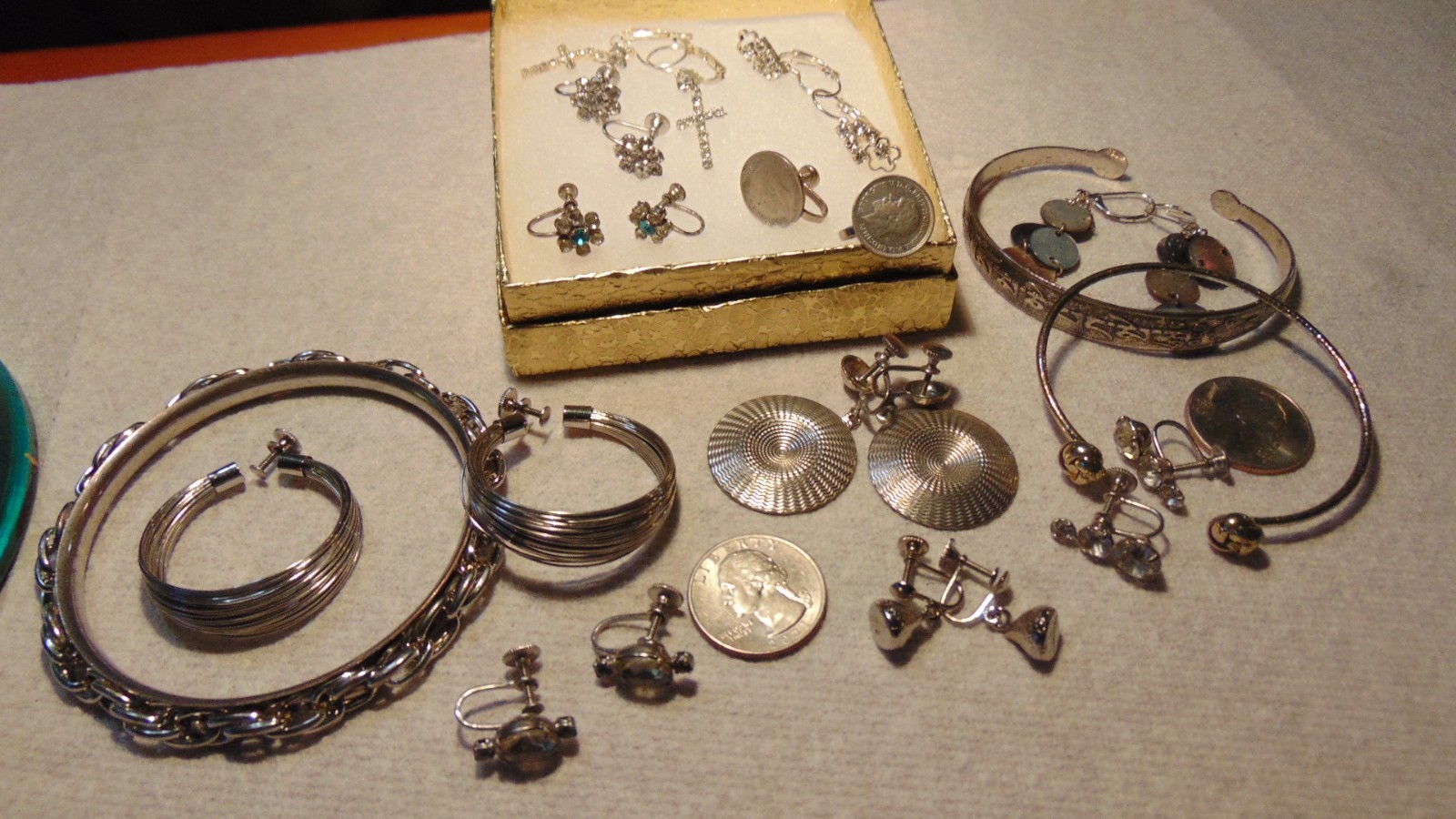 Vintage, Junk Drawers, Costume Jewelry Lot, All Wearable No Missing Stones