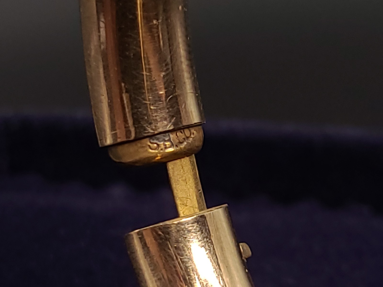 Antique Victorian SB Co Gold Filled Engraved Hinged Bangle Bracelet Floral