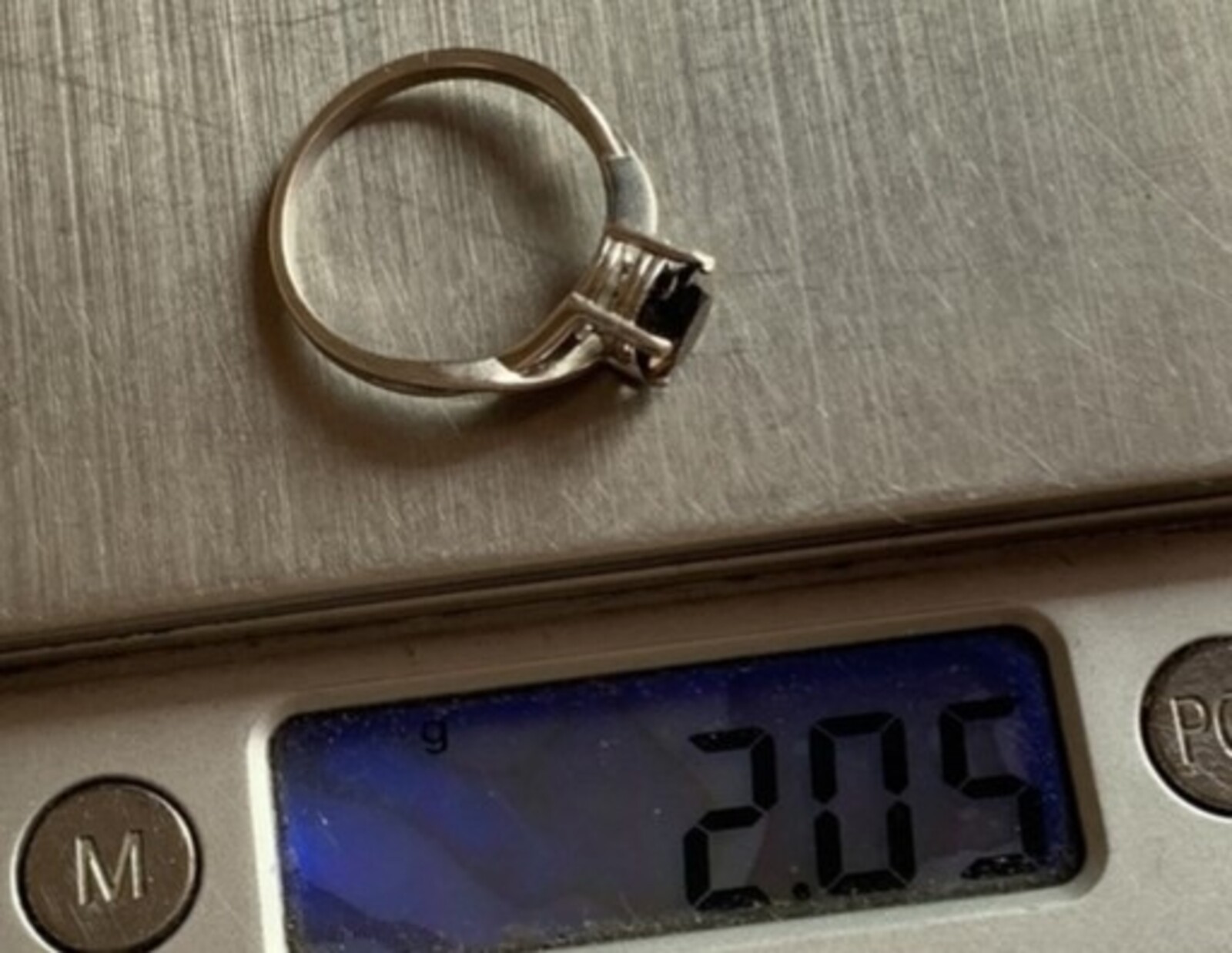 Vintage ring sterling silver 925 Size 7 Weight 2.05 g. Smoky quartz.