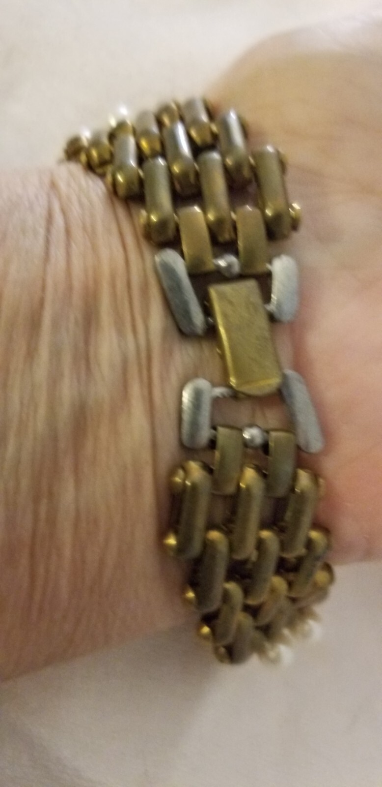 Original Vintage Japanese Bracelet Faux Pearls none missing clasp
