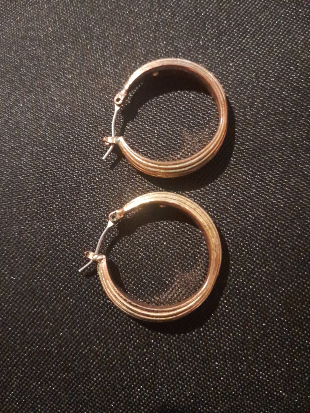 Napier Vintage Hoop Earrings Textured Gold Tone for Any Occasion