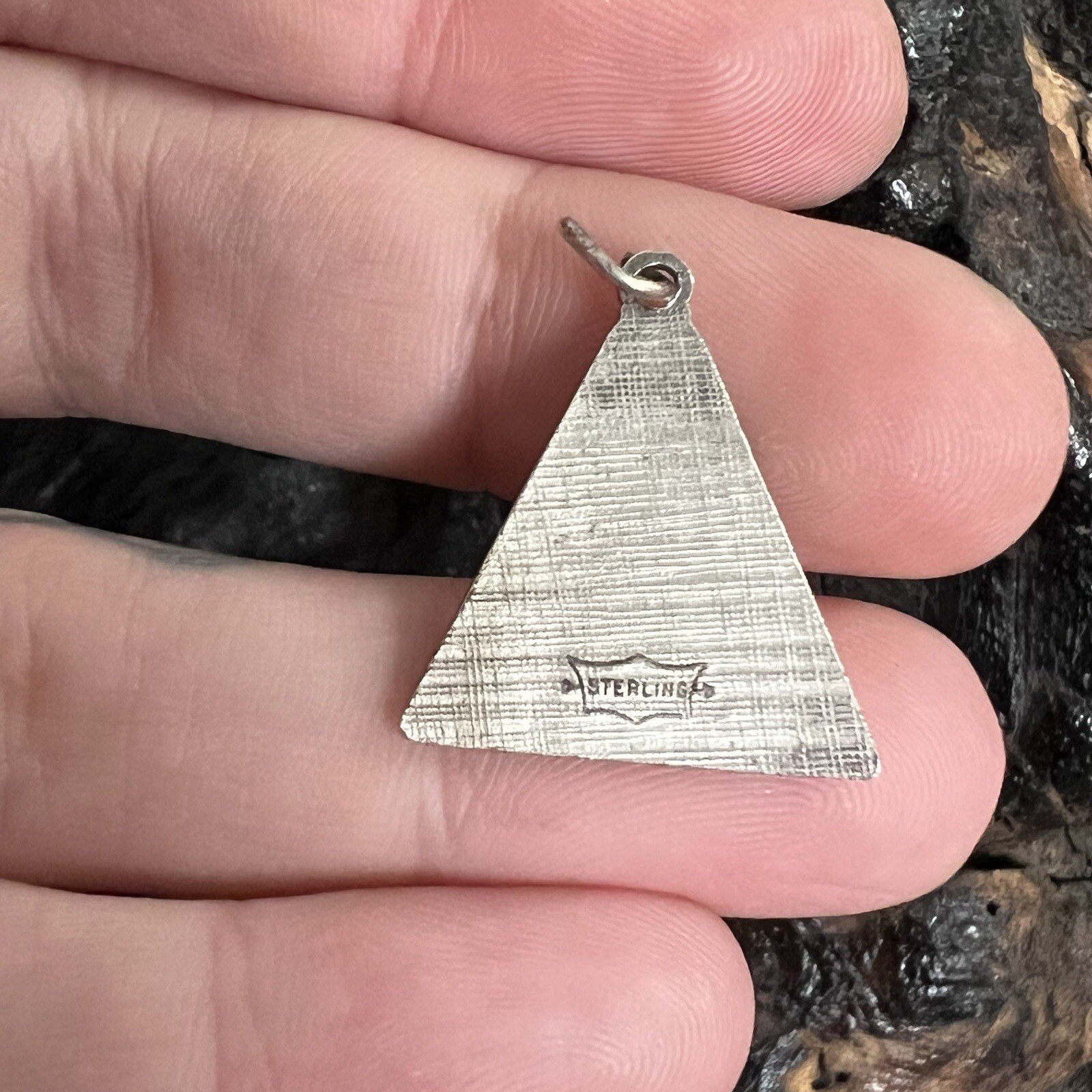 Vintage Sterling Silver Charm Franconia Notch Aerial Tramway Triangle Travel NE