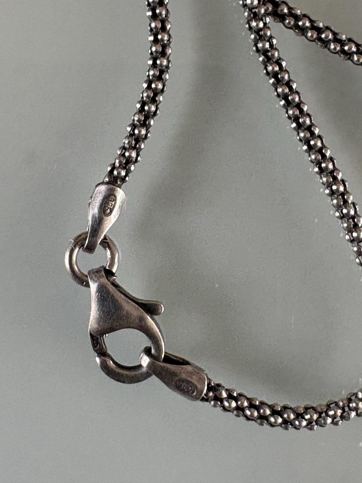 VTG K&L Kordes Lichtenfels Pendant Modernist 835 Silver Blue Topaz Necklace 9.4g