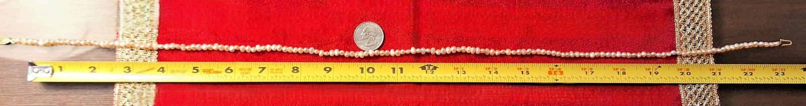 Vintage Freshwater Pearl 24 Inch Gold Filled Clasp Necklace