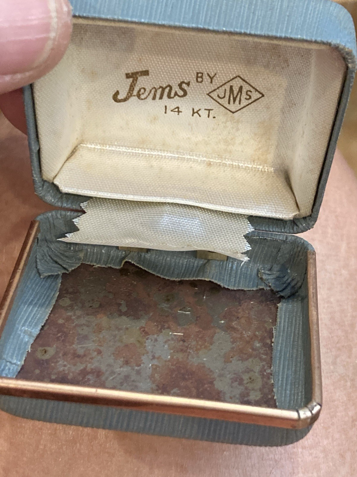 VTG Jems by JMS 14kt Gold Amethyst Flower Post Earring In Original Box
