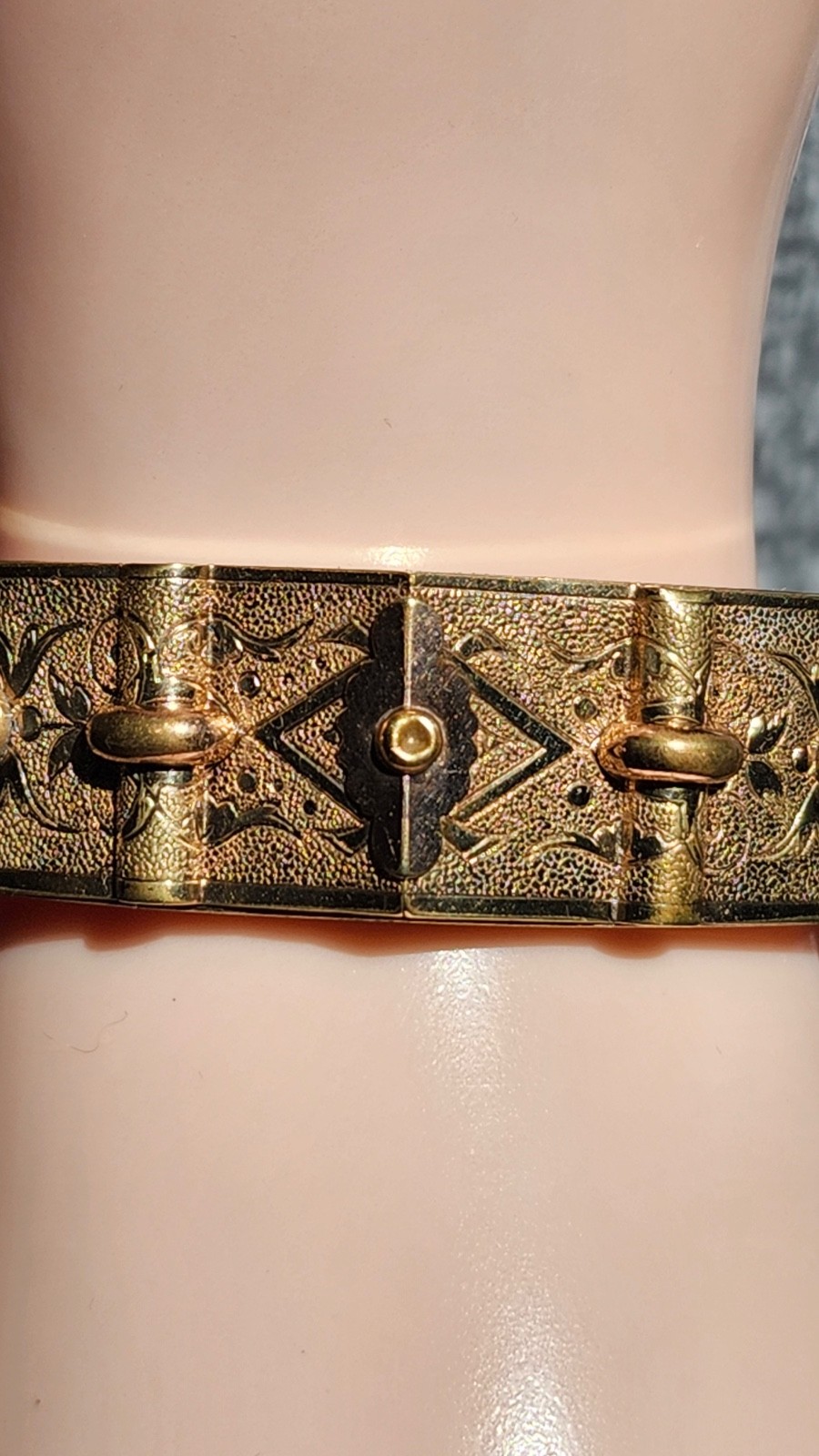 Vintage Bates & Bacon Bangle Bracelet in Rolled Gold