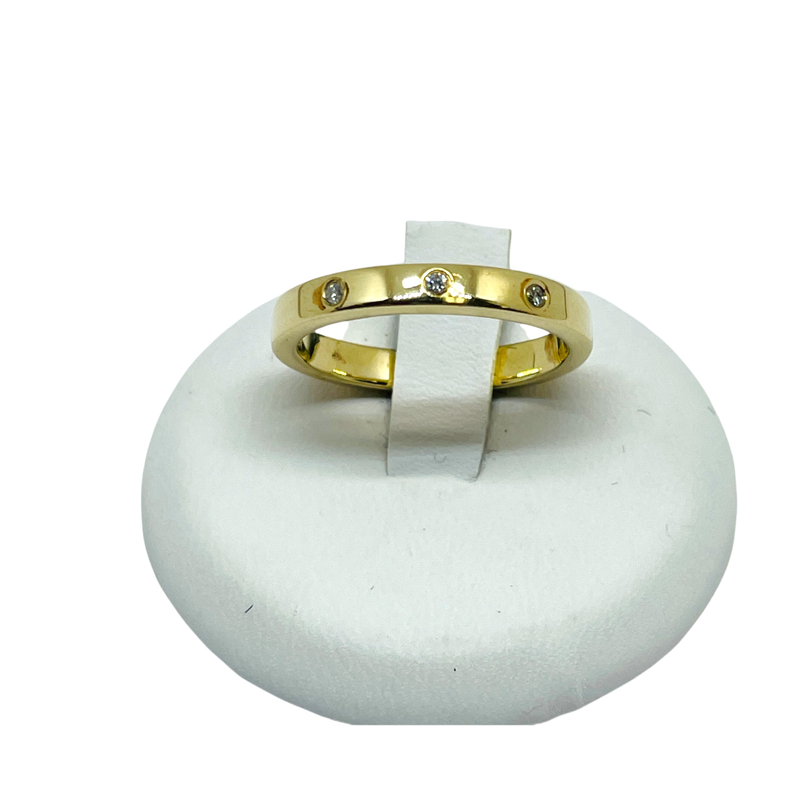 10k Yellow Gold Diamond Stackable Woman Band Ring 3 mm Size 7
