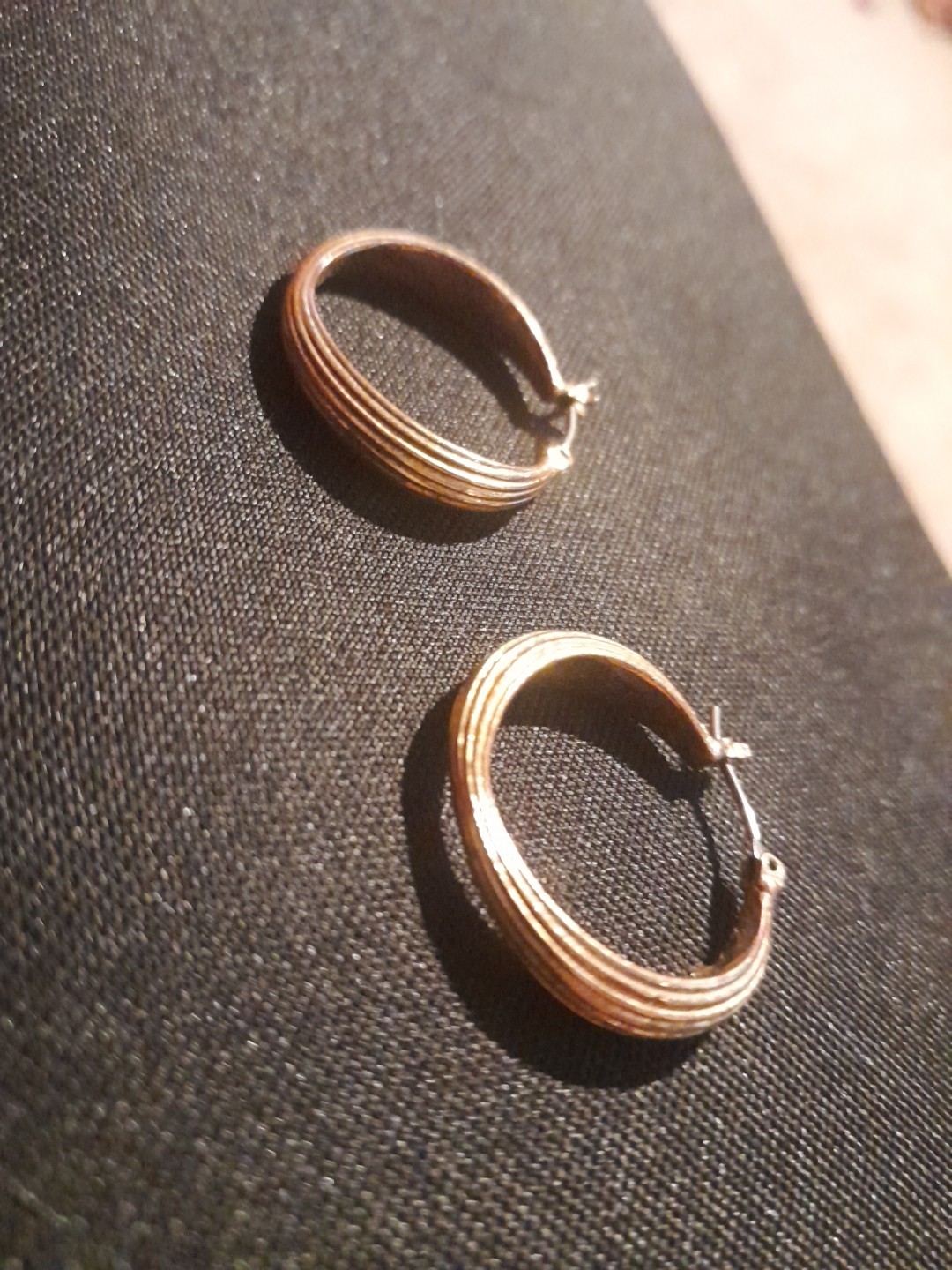 Napier Vintage Hoop Earrings Textured Gold Tone for Any Occasion