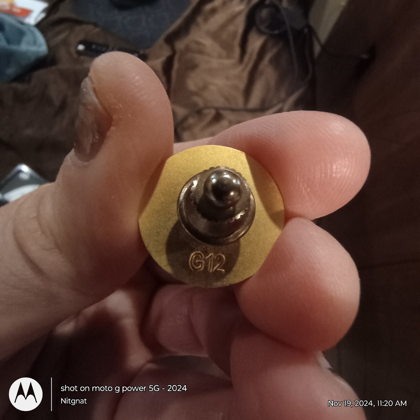 Gold w/ Real Sapphire Pushback Pin