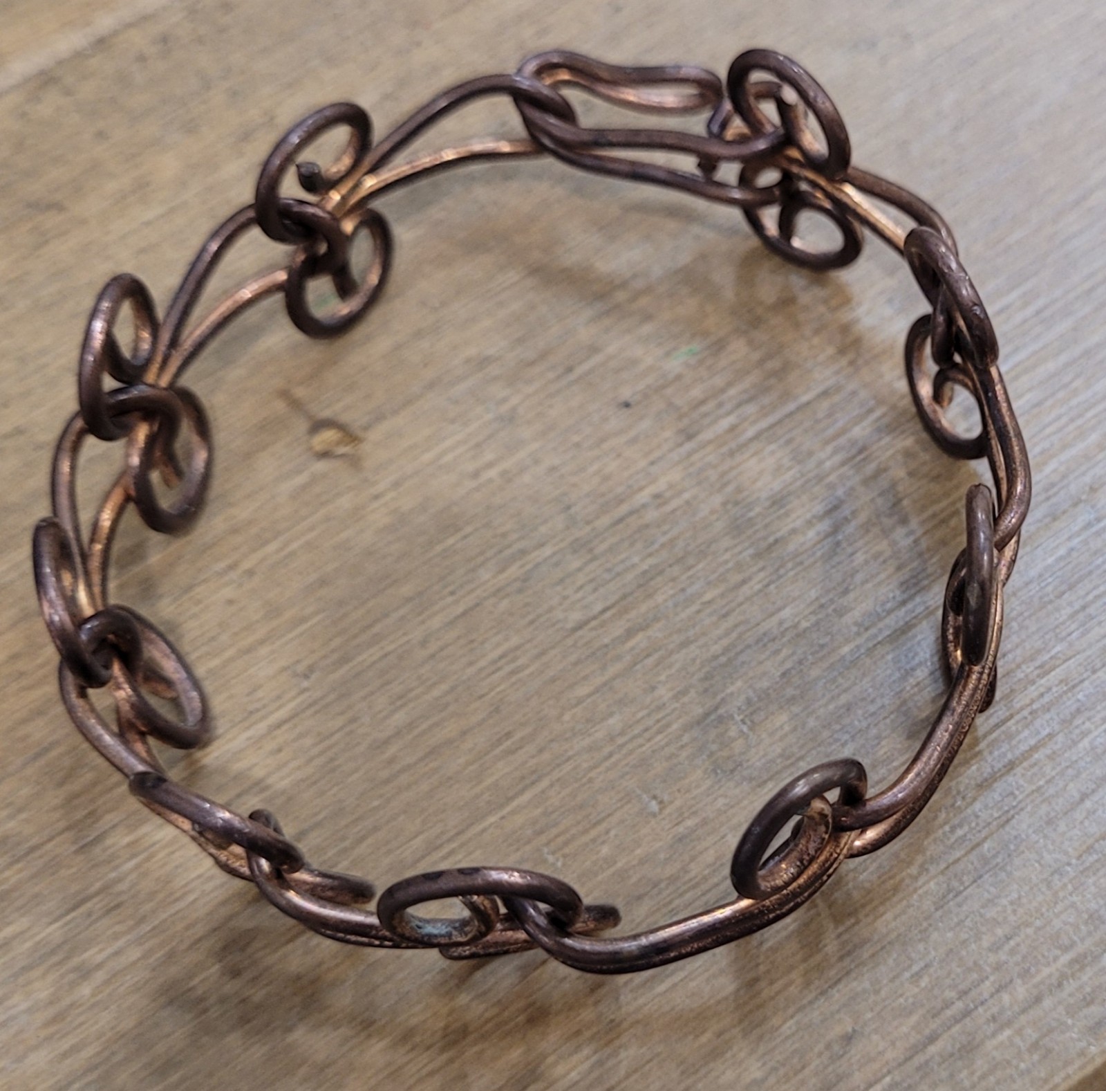 Vintage Spiral Bracelet Copper Alloy Metal Swirl