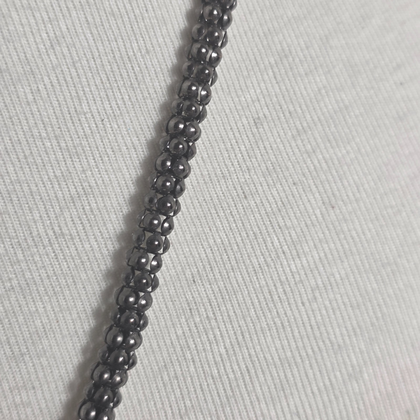 Gunmetal Gray Hammered Metal Heart-Shaped Leaf Pendant Necklace