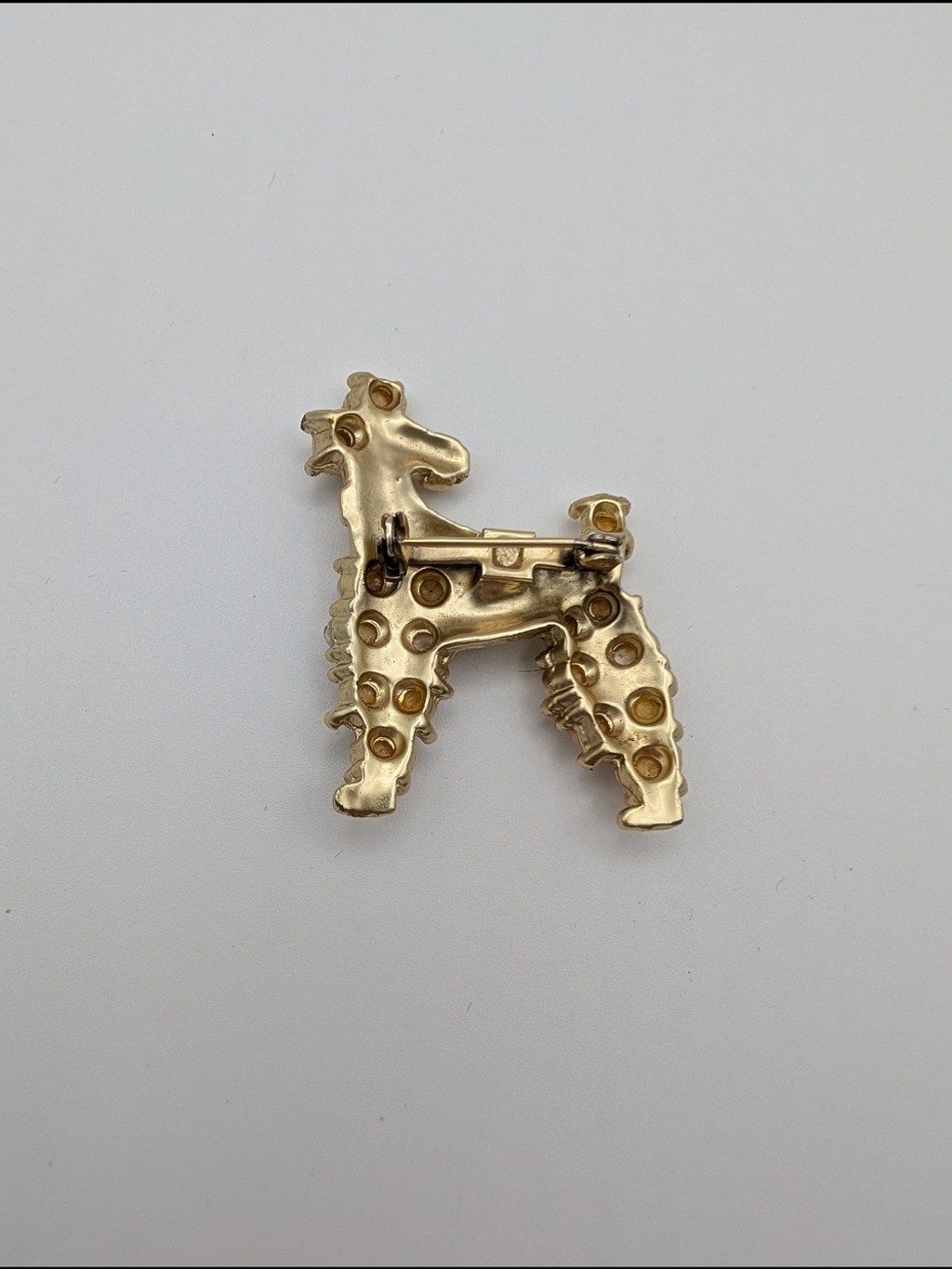 Vintage Gold-tone Pearl Poodle Dog Brooch – White Pearls