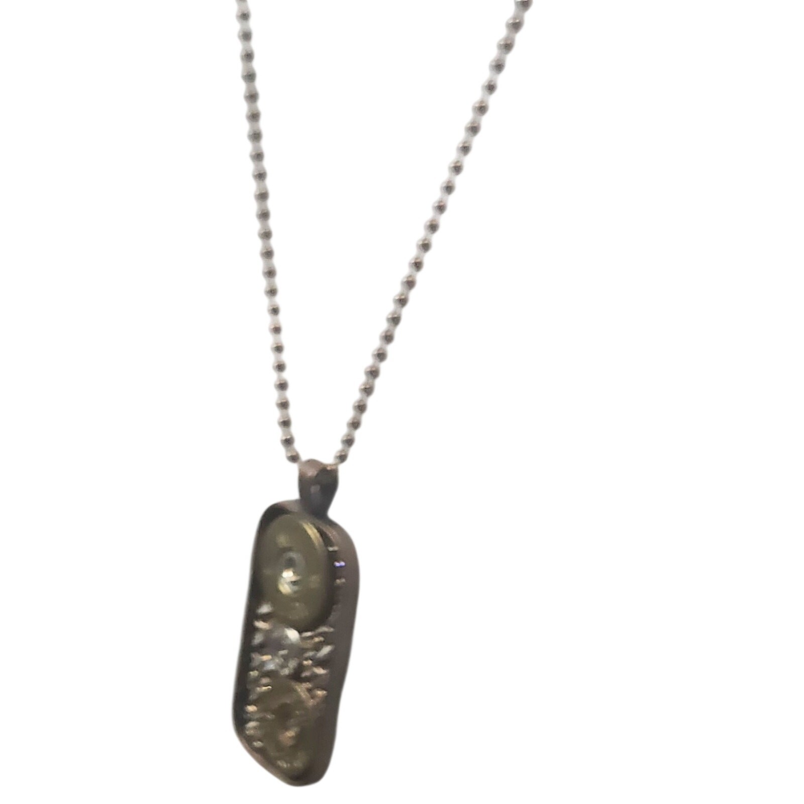 Pretty Hunter Remington Bullet Casing Dog Tag Rhinestone Necklace