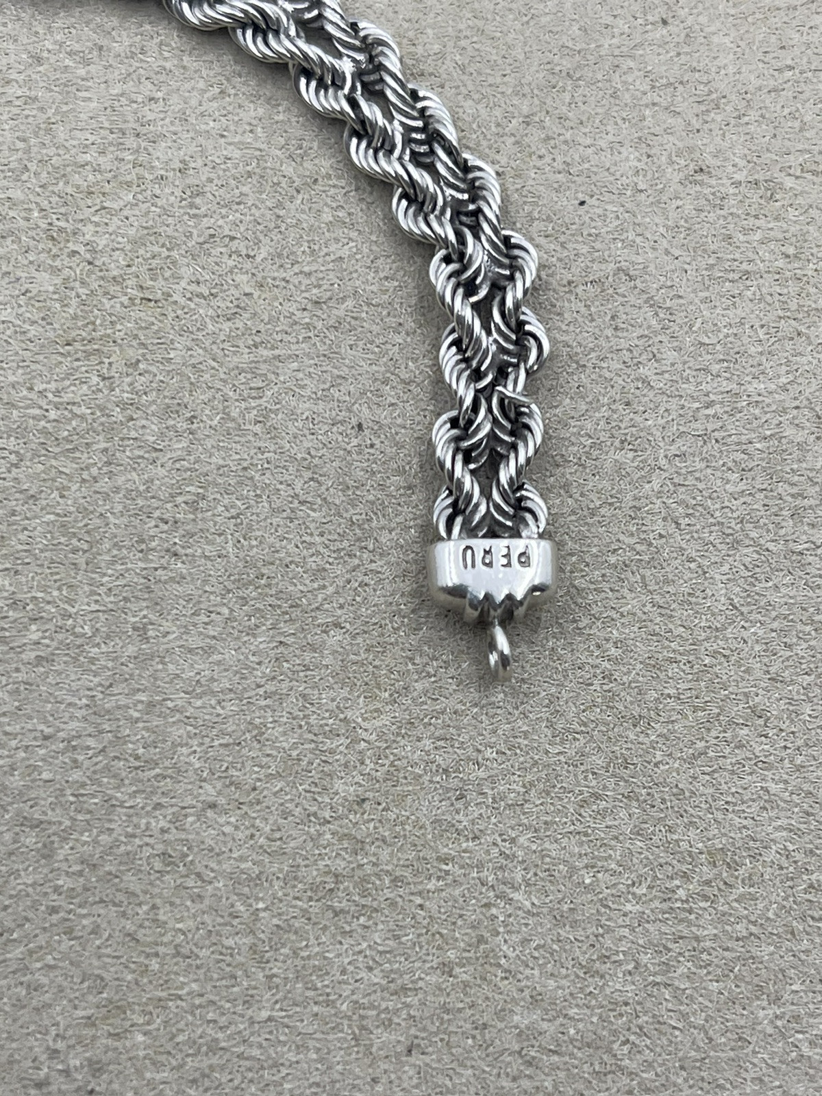Vintage 925 Sterling Silver Bracelet Size 7 Width 6.4MM Double Braid