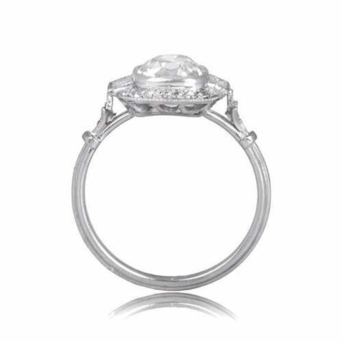3.10 Ct White Diamond Art Deco Vintage Engagement Ring 925 Sterling Silver