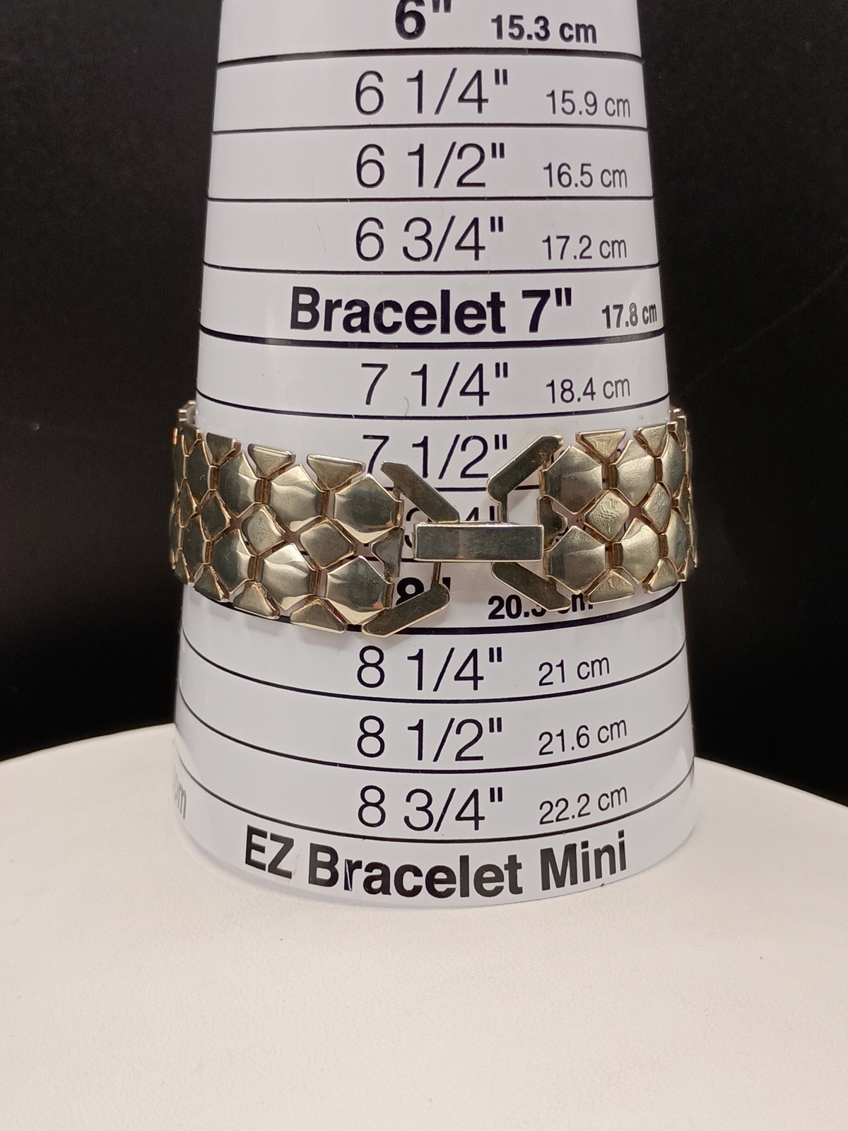 Vintage Wide Flat Mesh Link Silver Tone Choker Necklace Bracelet Set Couture