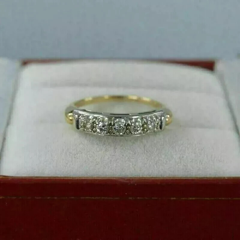 2.2Ct Art Deco Style Lab Created Diamond Engagement Wedding 14K Gold Finish Ring