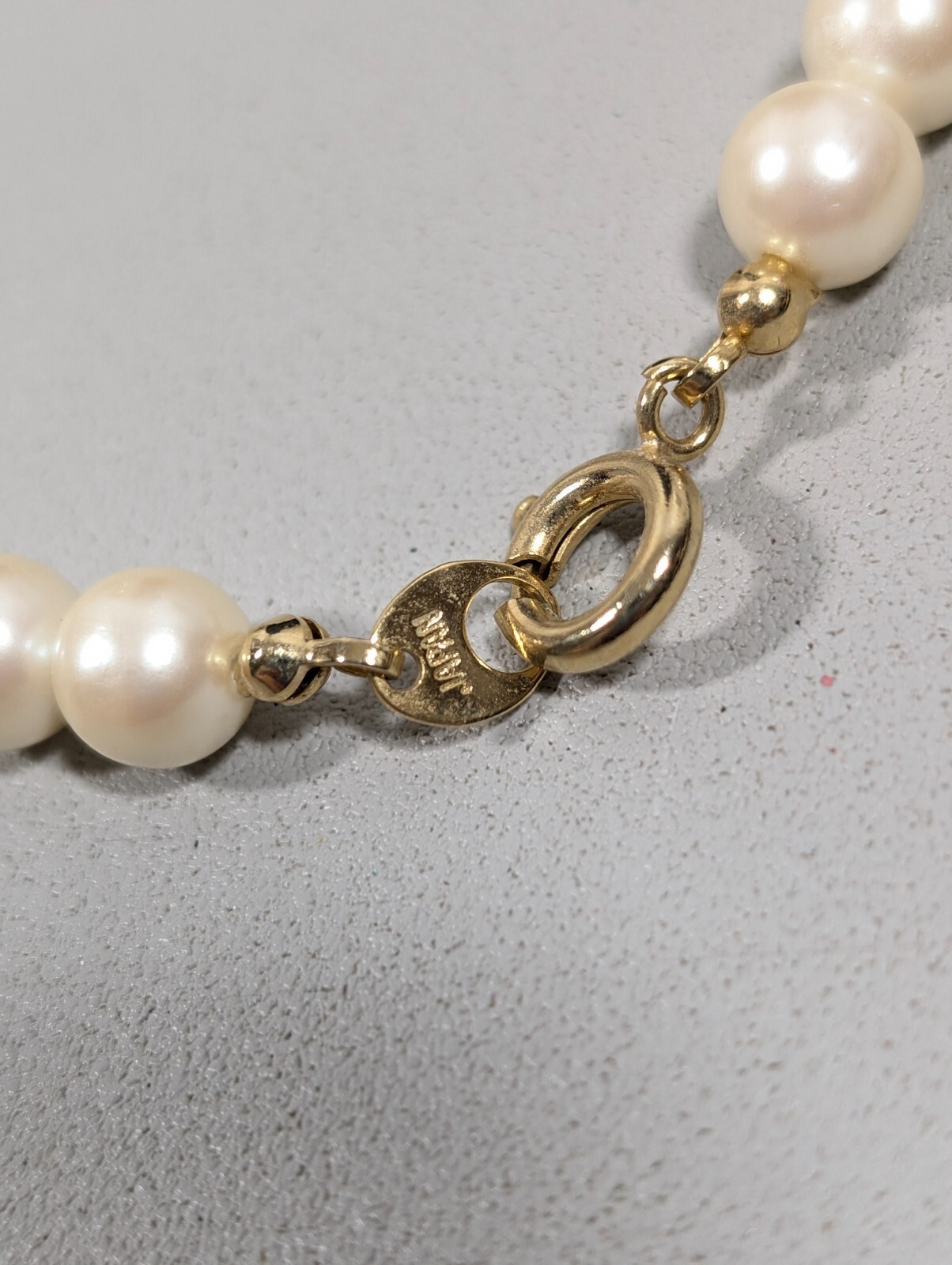 Vintage Peach Green Rose Flower Faux Pearl Beaded Necklace 30 in