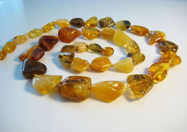 Genuine Massive Amber Beautiful Baltic Amber Necklace 22 inches !!!