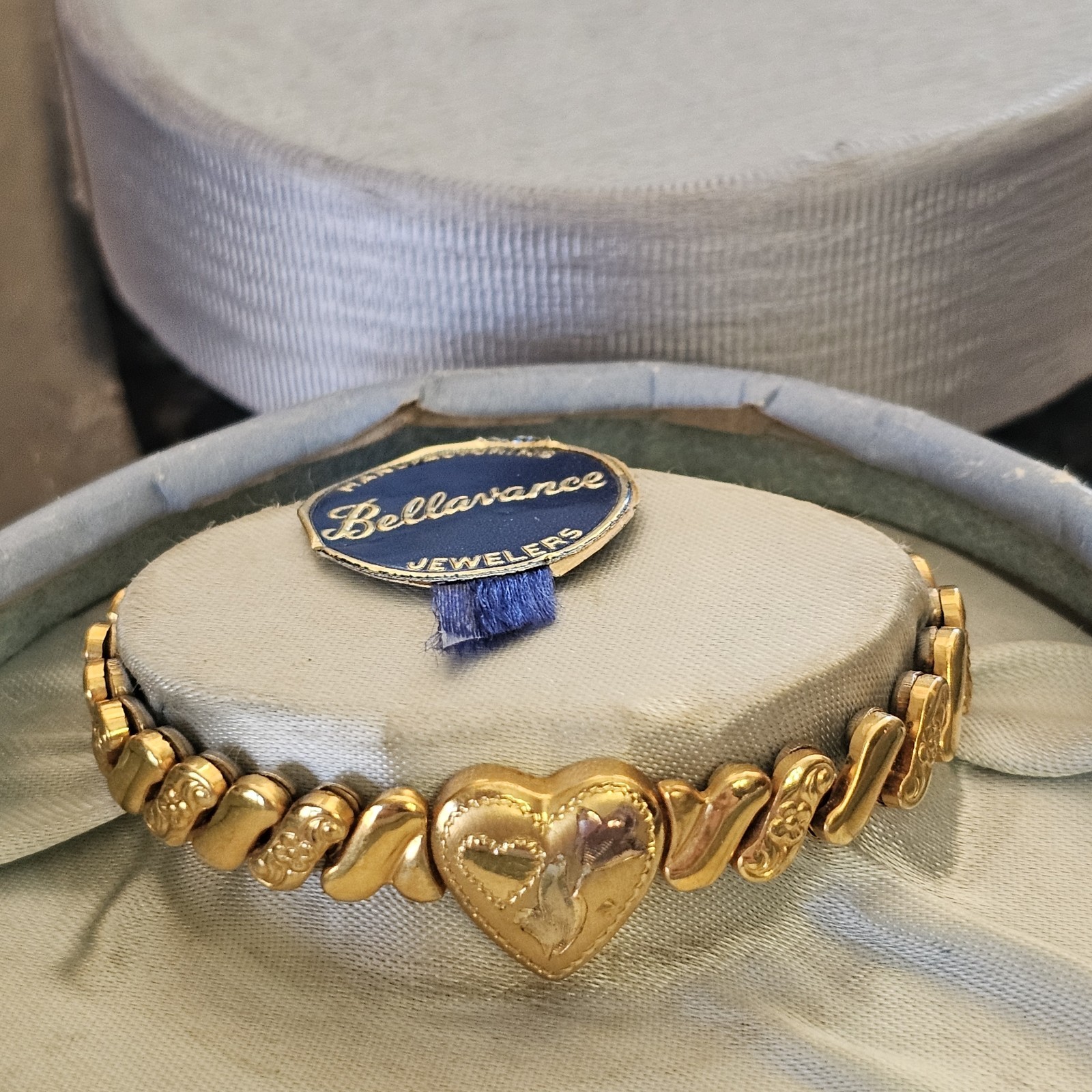 Bellavance &Sons Childs Expansion Heart Bracelet Gold Filled 1/20th 12k Vintage