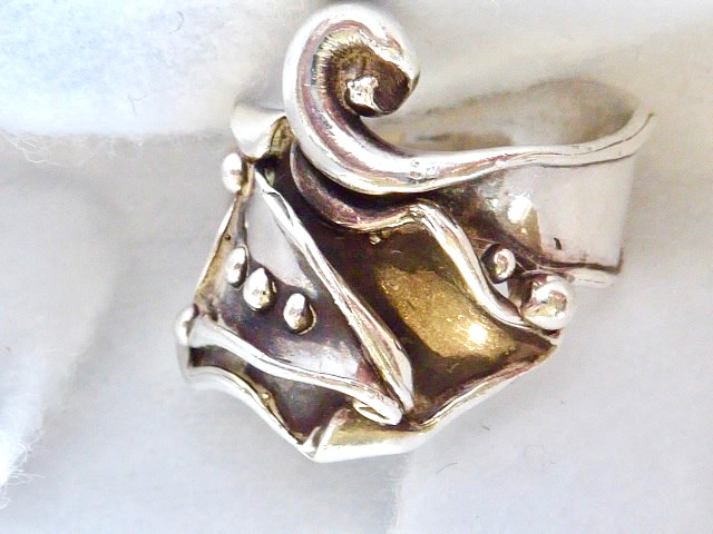 DESIGNER LuLu MODERNIST DESIGN STERLING SIVLER BAND RING SIZE 7.5 RING