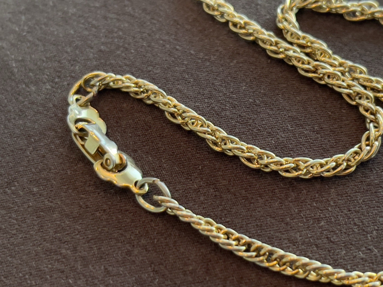 Vintage Gold Tone Italian Mano Cornuto Pendant Good Luck Charm Necklace