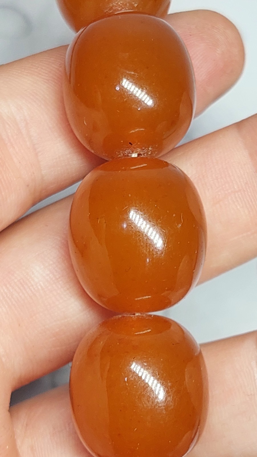 Vintage original Baltic amber beads, made in the USSR, honey color, 127 g