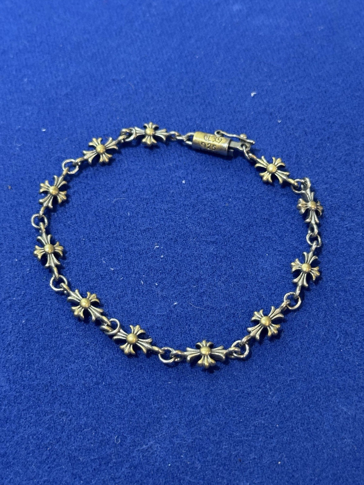 Sterling Silver Chrome Hearts Tiny E 1999 Vintage Bracelet 11 Links SEND OFFER