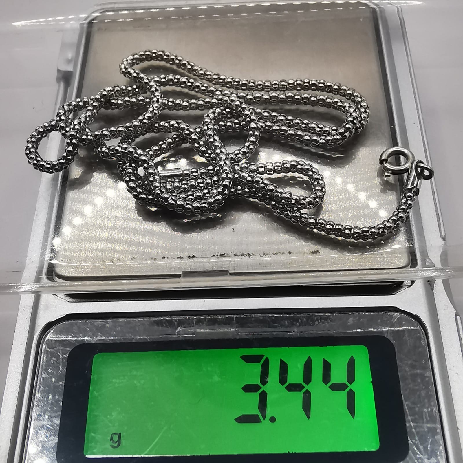 Vintage 925 Sterling Silver Chain Necklace Signed 3.44g 50.5cm (20in) 0.2cm