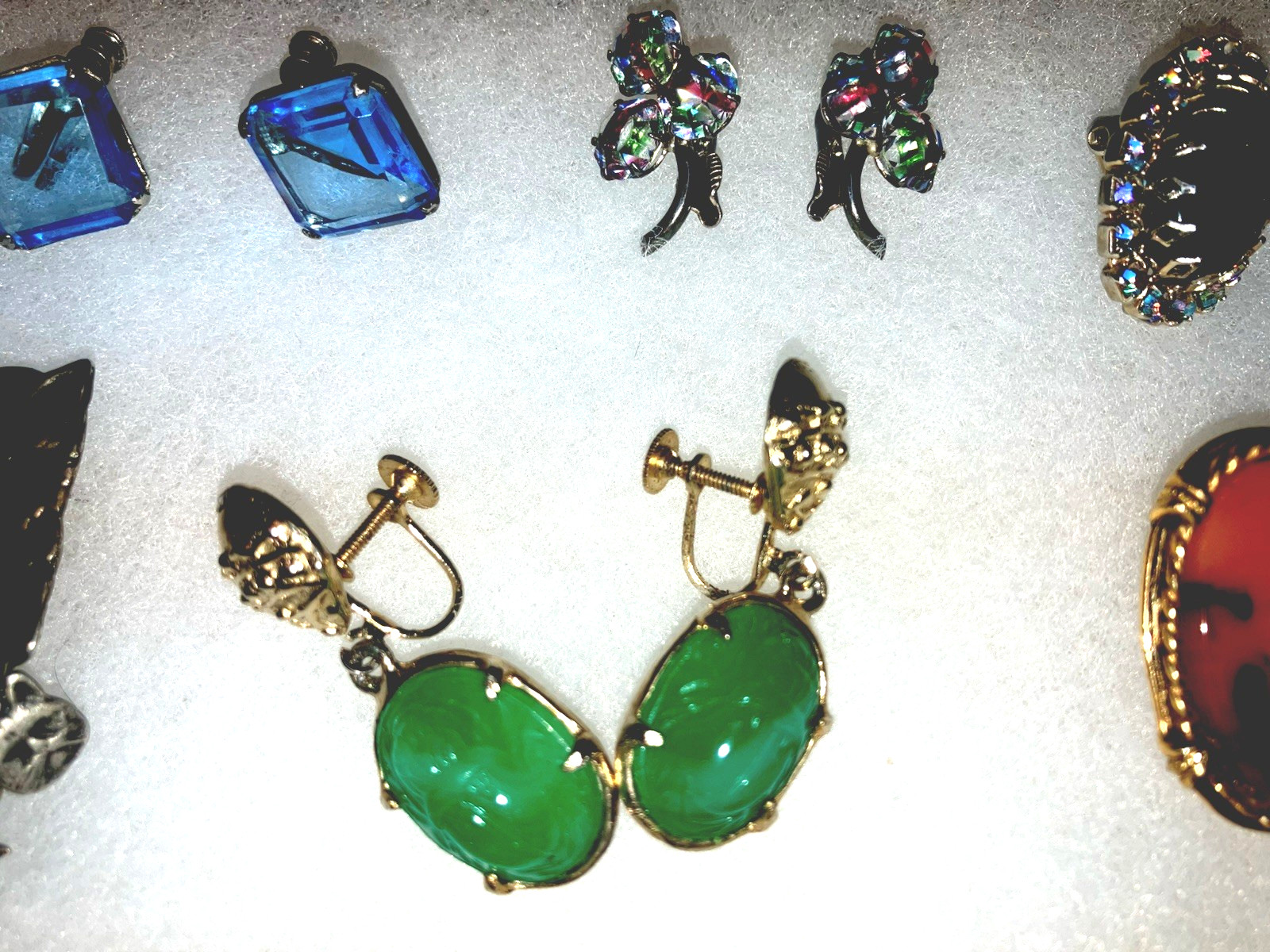 LOT OF 14 PAIRS OF VINTAGE ASSORTED STERL & Signed JEWELRY EARRINGS ALL WEARABLE